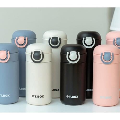 Portable Thermos Cup Bullet Cover Anti-Scald Mouth Heat Preservation Kettle Travel Coffee Cups Ins Simple Student Cute Water Cup