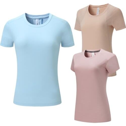 Running Patchwork Shirts Mesh Yoga Fitness Shirts Loose Workout Tee Breathable Women Sport Shirts Causal Short Sleeve