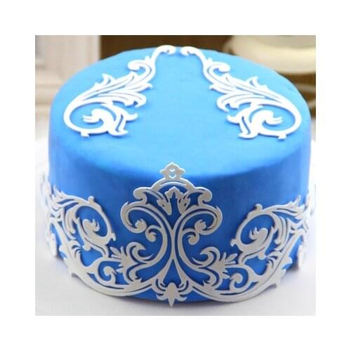 Lagre sugar lace mat L005 big flower lace edge decoration for cake mold lace tools flor cake ware