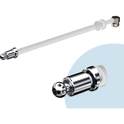SELF CLEANING PIPE WITH ABS CHROME NOZZLE / BRASS ELBOW 290 MM
