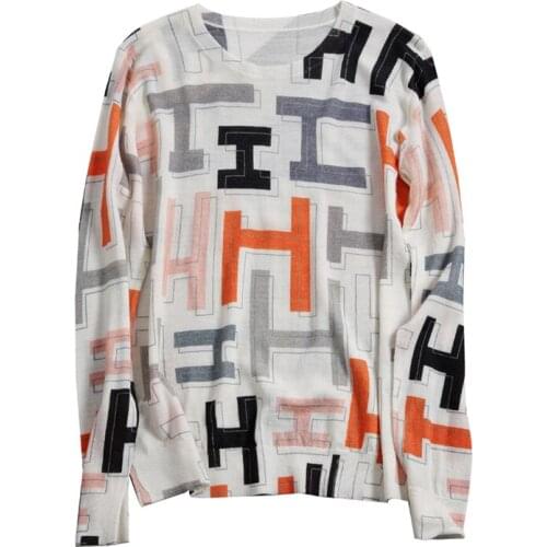 Wool Can give New the Baby to wear soft feeling! printing beauty 100% wool knit female fund