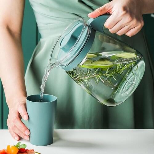 Glass Tea Cup Pot Set Borosilicate Heat-resistant Living Room Cup Home Use 1800ml Flower Tea Kettle Amber Teaware Set with Tray