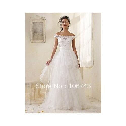 Gorgeous gown Floor-length Time-limited Short New Style Lace Bride Sweet Handmade Debutante Cinderella Bespoke Wedding Dresses
