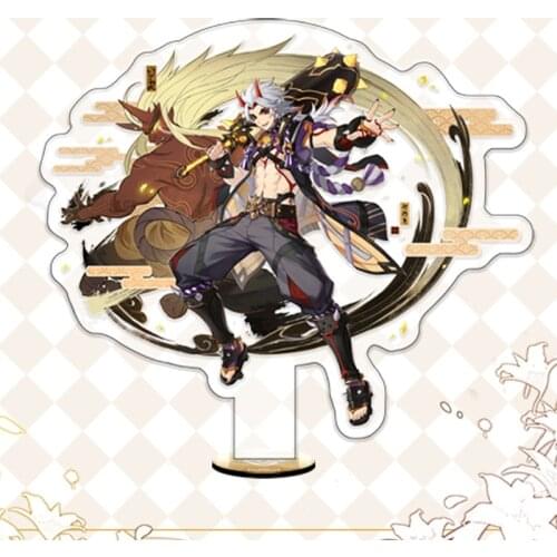 Genshin Impact 2.0 Raiden Shogun Baal Xiao Zhongli Klee Sayu Ayaka Acrylic Stand Model Plate Desk Decor Standing Sign Fans Gifts