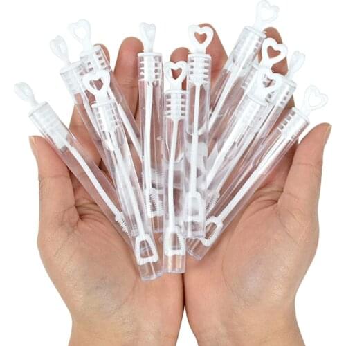 10/20Pcs Love Heart Wand Tube Bubble Soap Bottle Wedding Gifts for Guests Birthday Party Decoration Baby Shower Favors Kids Toys