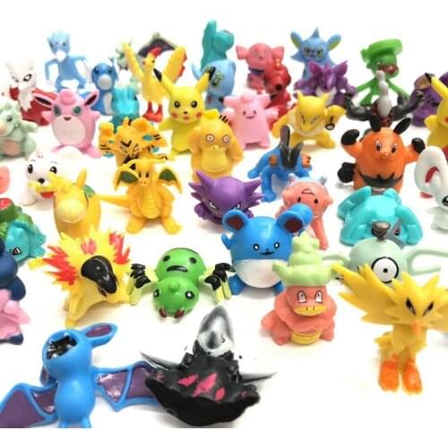 144pcs Kawaii Pokemon Pikachu Bulbasaur Mini Action Figures Go Pet Elf Pokemon Doll Collect Ornaments Childrens Holiday Gifts
