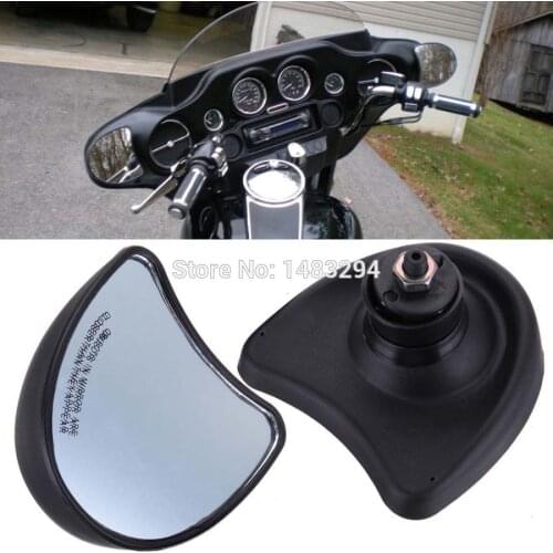 Black New Fairing Mount Rearview Mirror Hot Sale Fits For Harley Davidson Street Glide FLHX 10mm 1996-2013