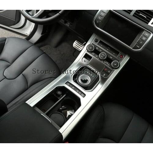 For Land Rover Range Rover Evoque 2013-2016 Accessories Center Console Gear Panel ABS Chrome Decorative Cover Trim Car Styling