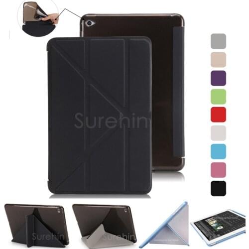 Good TPU flexible silicone soft back smart leather case for apple ipad mini 3 2 1 cover magnetic stand flip slim thin skin