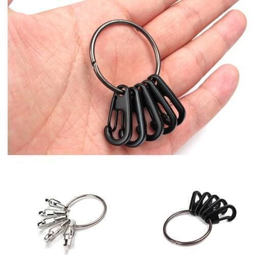 Alloy Carabiner Bottle Hook Keychain Buckle Hanging Padlock Release Keyring Camping Hiking tents Spring Snap Hook Keychains