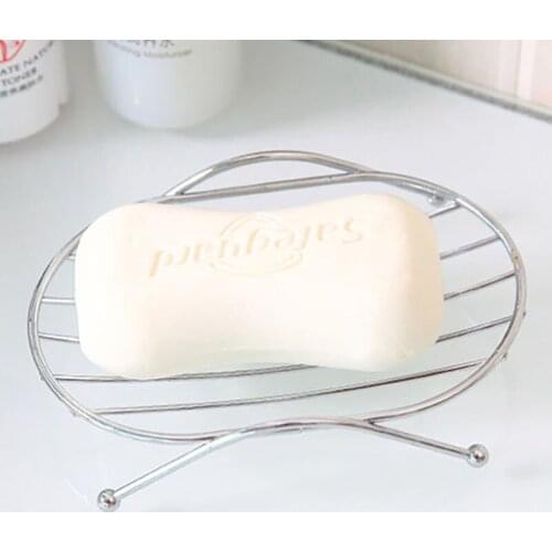Nanjibao Creative Stainless Steel Soap Holder Stable Drain Oval Soap Tray Simple Toilet Rectangle Soap Box Bathroom Accessories