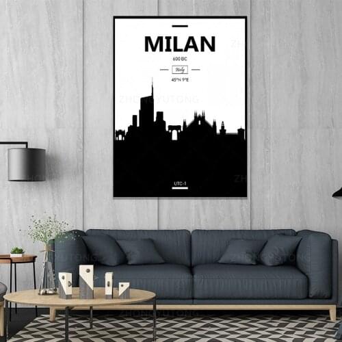 Milan Canvas Painting Wall Art Pictures Prints Home Decor Wall Poster Decoration For Living Room