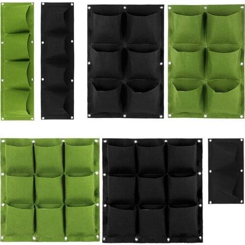 Wall Hanging Planting Bags Grow Bag Flower Pot Garden Planter Vertical Suculentas Plant Pot Home Decor Accessories