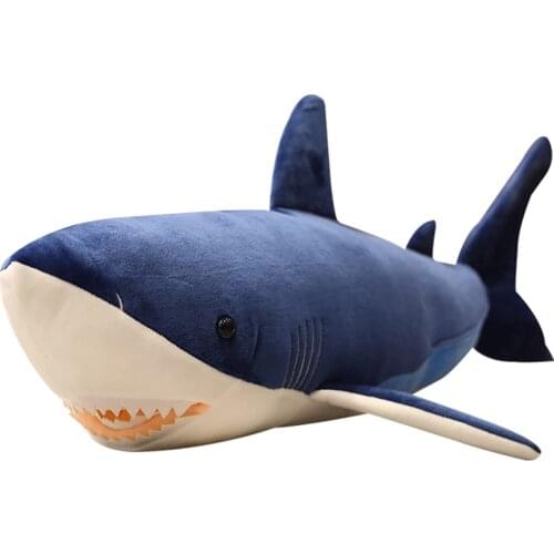 New Soft Animal Shark Plush Toy Giant Cute Stuffed Sea Whale Doll Bed Sleeping Pillow for Girl Children Gift Deco 160cm 200cm