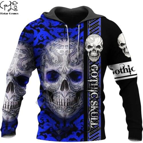PLstar Cosmos Newest Ghost Gothic Skull Funny Harajuku Pullover NewFashion Streetwear 3DPrint Zip/Hoodies/Sweatshirts/Jacket S15