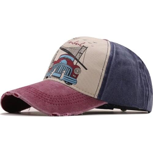 Wholesale Snapback Hats fishing Baseball Cap Hats Hip Hop Fitted Cheap Hats for Men Women Gorras Curved Brim Hats Damage Cap