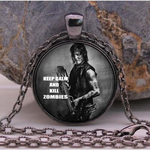 THE WALKING DEAD Necklace Pendant DARYL DIXON Crossbow Rick Grimes punk Gothic Glasses ancient Pendant Necklace gift Chain