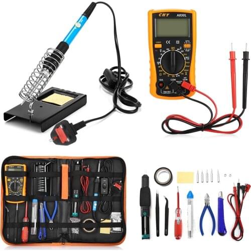 23 in 1 Soldering Iron Multi-use Hand Tools Set for Various Electronic Devices Kit Electronica LCD Screen Digital Multimeter