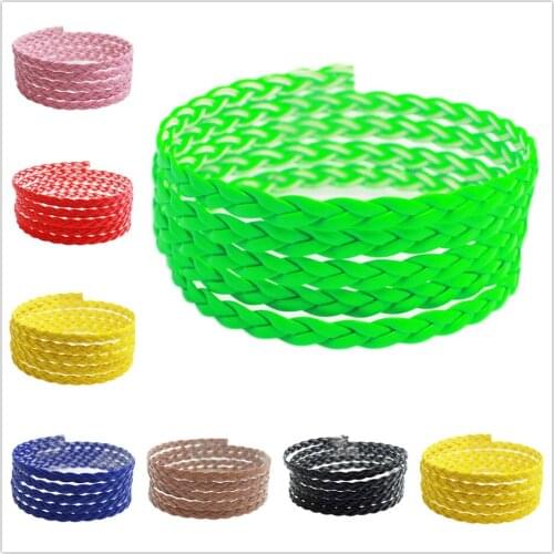 5mm 10m/lots Flat PU Leather Braided Hemp Cord For Lace Jewelry Making Necklace Bracelet Diy Accessories & Crafts Scrapbooking