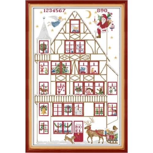 Christmas gift cross stitch kit aida 14ct 11ct count print canvas cross stitches needlework embroidery DIY handmade