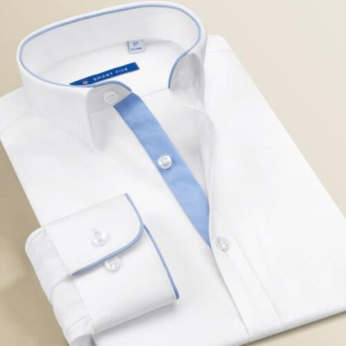 Smart Five Mens Dress Shirts High Quality Long Sleeve Slim Fit White Shirts Men Brand Male Clothing 2018 New Business office