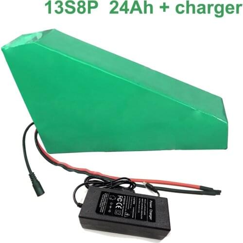 With charger 48V 24Ah 13S8P 18650 Li-ion Battery Pack E-Bike Ebike electric bicycle 330*310*200*70*70*45mm