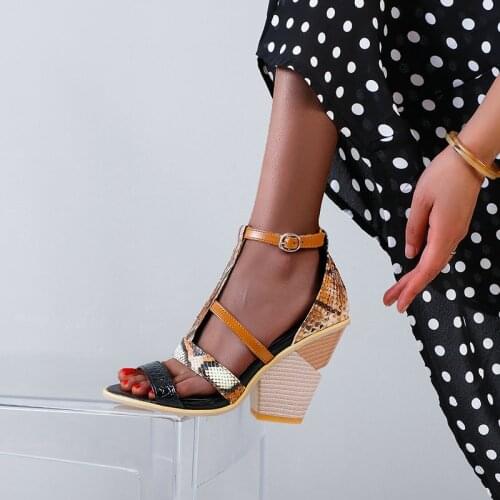 Fashion Summer Wedges Platform Sandals Women Blue White Open Toe High Heels Female Shoes Gladiator Sandals Ankle Strap