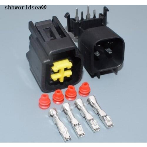 Shhworldsea 4 pin 2.3mm auto Female Male PCB Socket Automotive Connector For Furukawa Electrical Plug FWY-C-4F-B 12444-5504-2