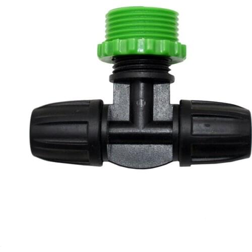 Male 1/2 3/4 to 3/8 hose tee With lock nut water splitter 8/11 irrigation hose 2-way Connector 2 Pcs
