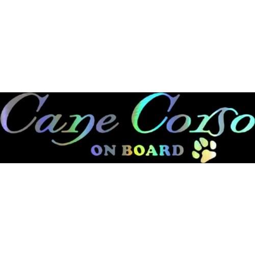 Car Sticker 3D 15*3.9cm Cane Corso Dog On Board Paw Prints Stickers On Car Funny Vinyl Stickers Decal JDM Motorcycle Car Styling