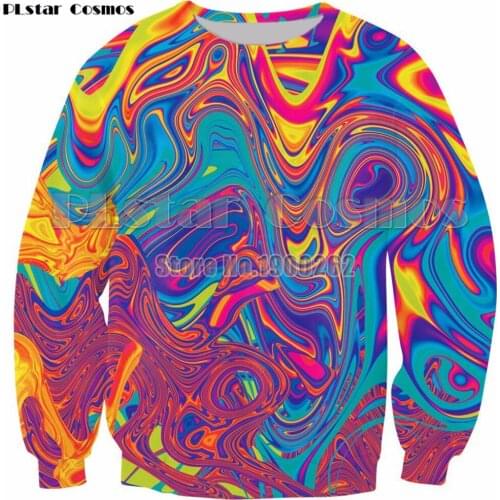 PLstar Cosmos Oil Spill 3D Print Hoodies Men Hoody Sweatshirt Fashion Hipster Streetwear Tops