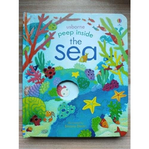 Usborne Peep Inside the sea English Educational flap Picture Books Baby Early Childhood gift For kids reading book