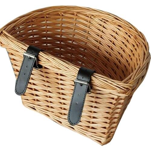 Outdoor Bike Basket Environmentally Friendly Handwoven Willow Bicycle BagBasket for Children Bike Bicycle