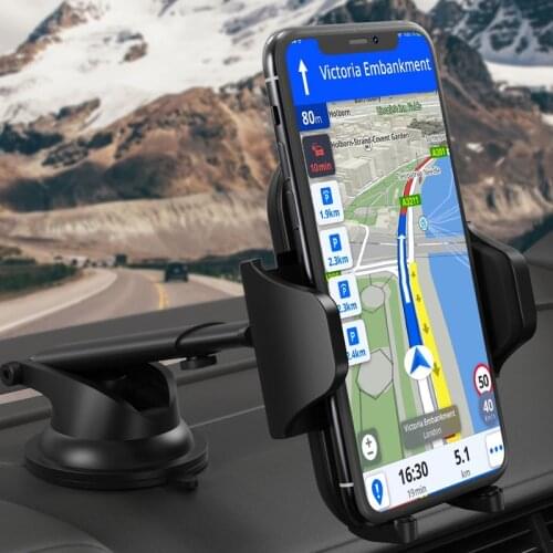 Universal Cell Phone Holder for Car Phone Mount Car Phone Holder Dashboard Windshield Air Vent Long Arm Strong Suction Cellphone