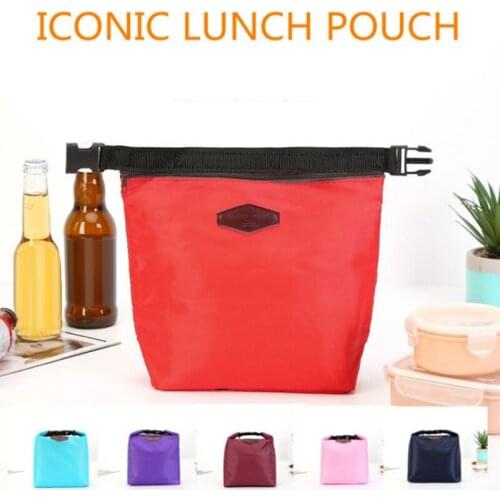 Waterproof Nylon Thermal Cooler Lunch Bag Practical Small Portable Ice Box Picnic Climbing Camping Bento Packed Food Fresh Pouch