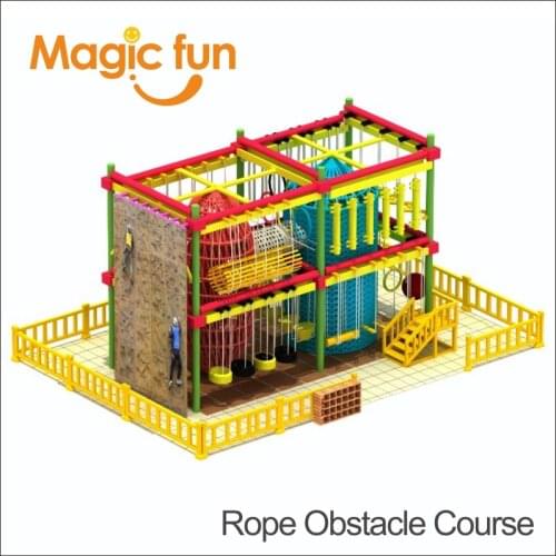 MAGIC FUN best indoor high ropes challenge training course adventure activities park construction with franchise