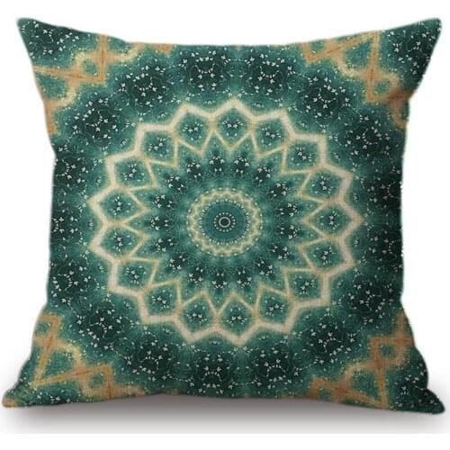 East Asian Mandala Floral Pattern Sofa Pillows Yoga Meditation Bohemian Buddism Home Decorative Chair Cushion Cover Car Pillow