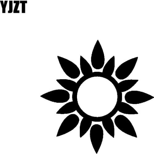 YJZT 14.5CM*14.5CM Nifty Unusually Lovely Sun Artistic Delicate Vinyl Decal Car Sticker Black/Silver C19-1591