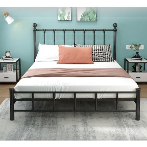 Ironwrought bed reinforced 1.5m 1.8m Nordic princess bed sheet double apartment iron frame bed