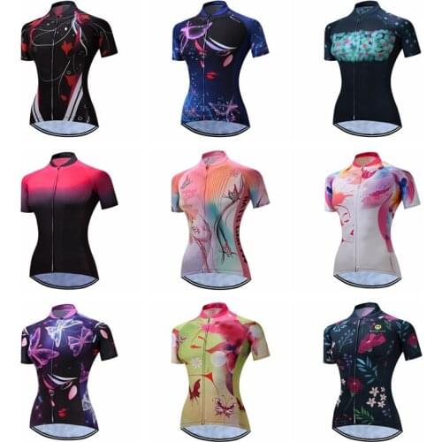 2020 Women Cycling Jersey Pro Bike Jerseys Short Sleeve Ropa Ciclismo Mtb Shirts Quick Dry Downhill Ladies Bicycle Clothing Tops