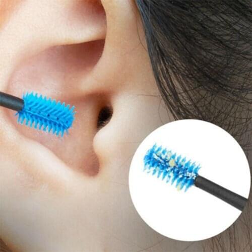 1PC Soft Silicone Ear Pick Double-ended Earpick Ear Wax Curette Remover Ear Cleaner Spoon Ear Clean Tool Design
