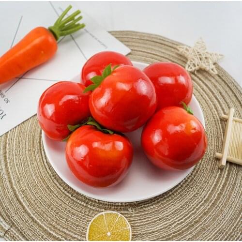 1pcs Mini Tomatoes Foam Artificial Fake Fruit Vegetable for Home Wedding Decoration Cognitive Toy Props Dining Table Decoration