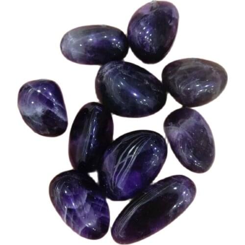10pcs Large Size 20-40mm Natural Amethyst Gravel Specimen Crystal Tumble Stone Amethyst Stone