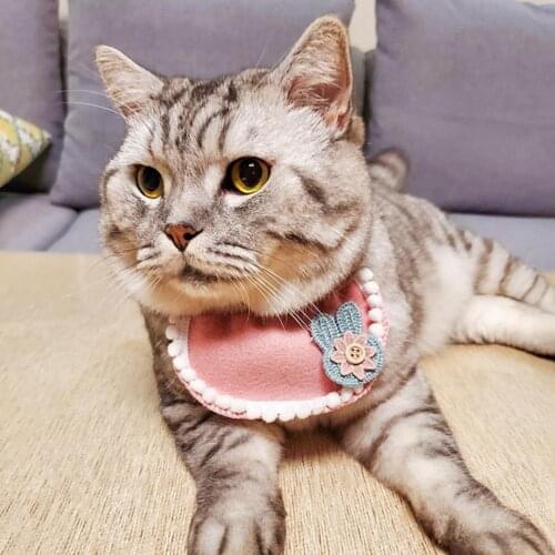 2 Sizes Lightweight Beautiful Bib Scarf Pet Decor Pet Saliva Bib Soft for Festival