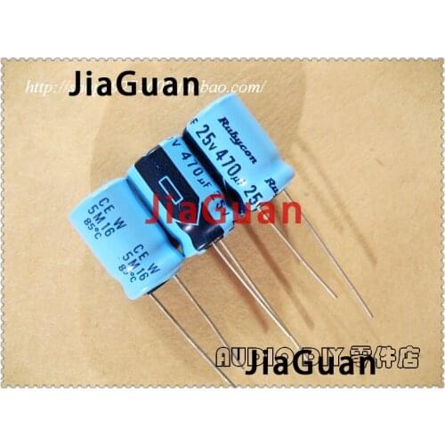 20PCS Rubycon TWSS (CEW) 470uF/25V 10x16mm electrolytic capacitor 25V470UF old sky blue 470UF 25V hot sale