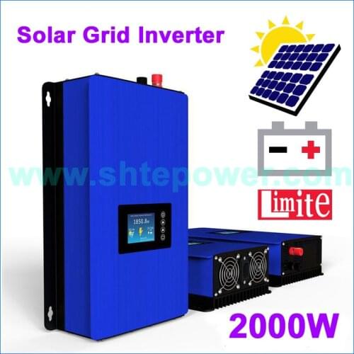 2000w MPPT solar inverter grid tie system with with Limiter DC 45-90v input output AC 220v 230v 240V