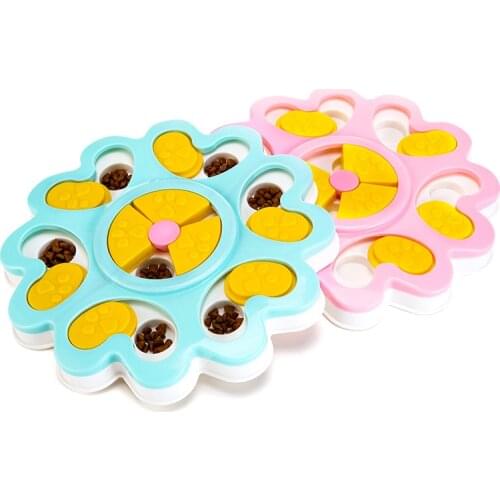 25cm Pet Dog Toys Feeding Food Puzzle For Dogs Flower Shape Bowl Toy Cat Slow Food Bowls For Puppy Small Large Dogs Toys