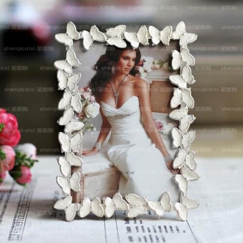 6-inch metal photo frame border butterfly ornaments wedding gift birthday gift anyway universal frame swing sets home decor