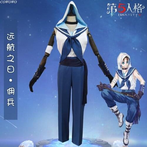 Anime! Identity V Naib Subedar Oceangoing Voyage Day Sailor Suit Uniform Cosplay Costume Halloween Party Dailydress 2021 NEW
