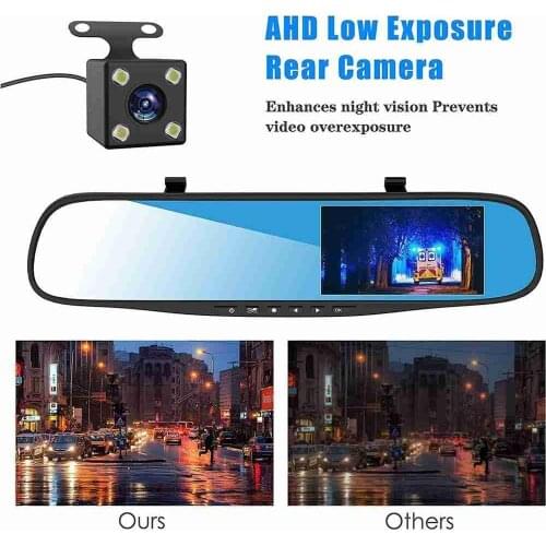 HD Night Vision Car Camera Video Recorder Mirror Camera Wide Angle Rear View Driving Recorder